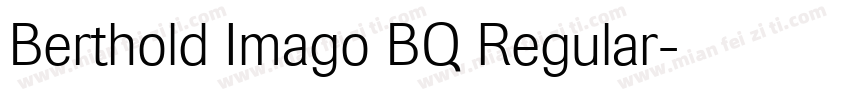 Berthold Imago BQ Regular字体转换